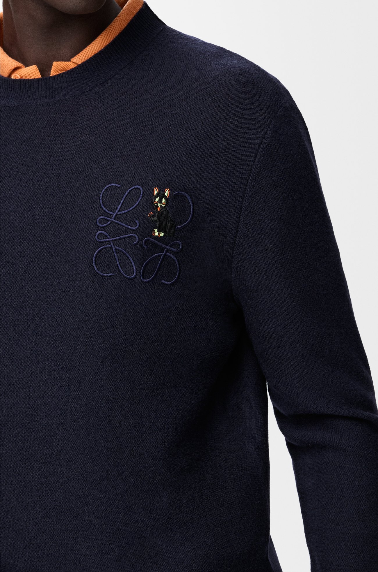 LOEWE Jersey en lana Azul Marino Oscuro