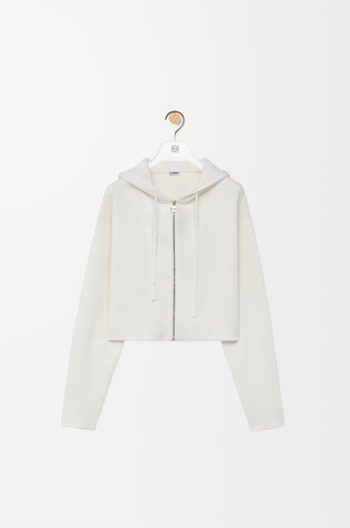 LOEWE Anagram zip-up hoodie in wool White plp_rd