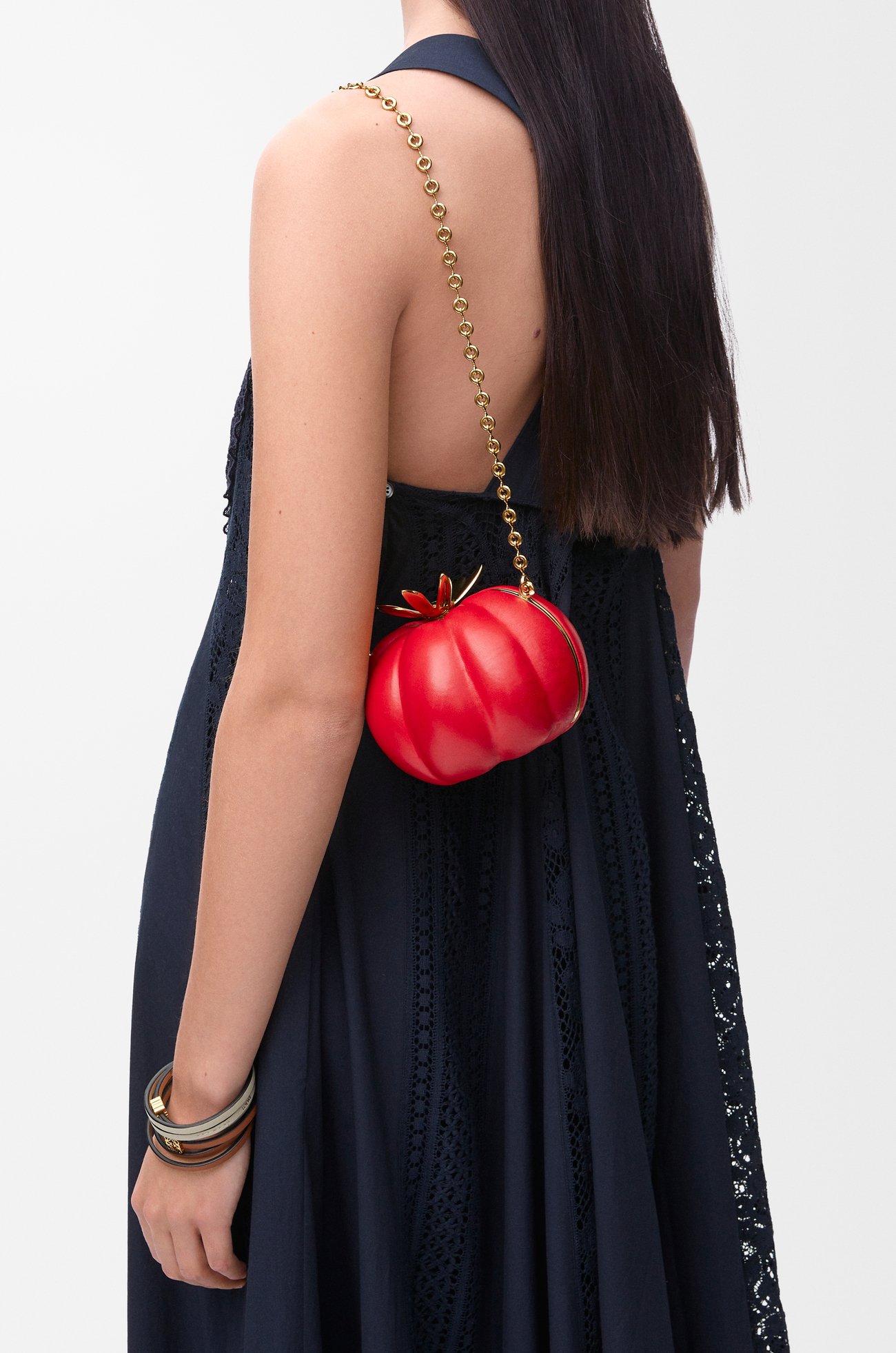 LOEWE Tomato clutch in nappa lambskin Red