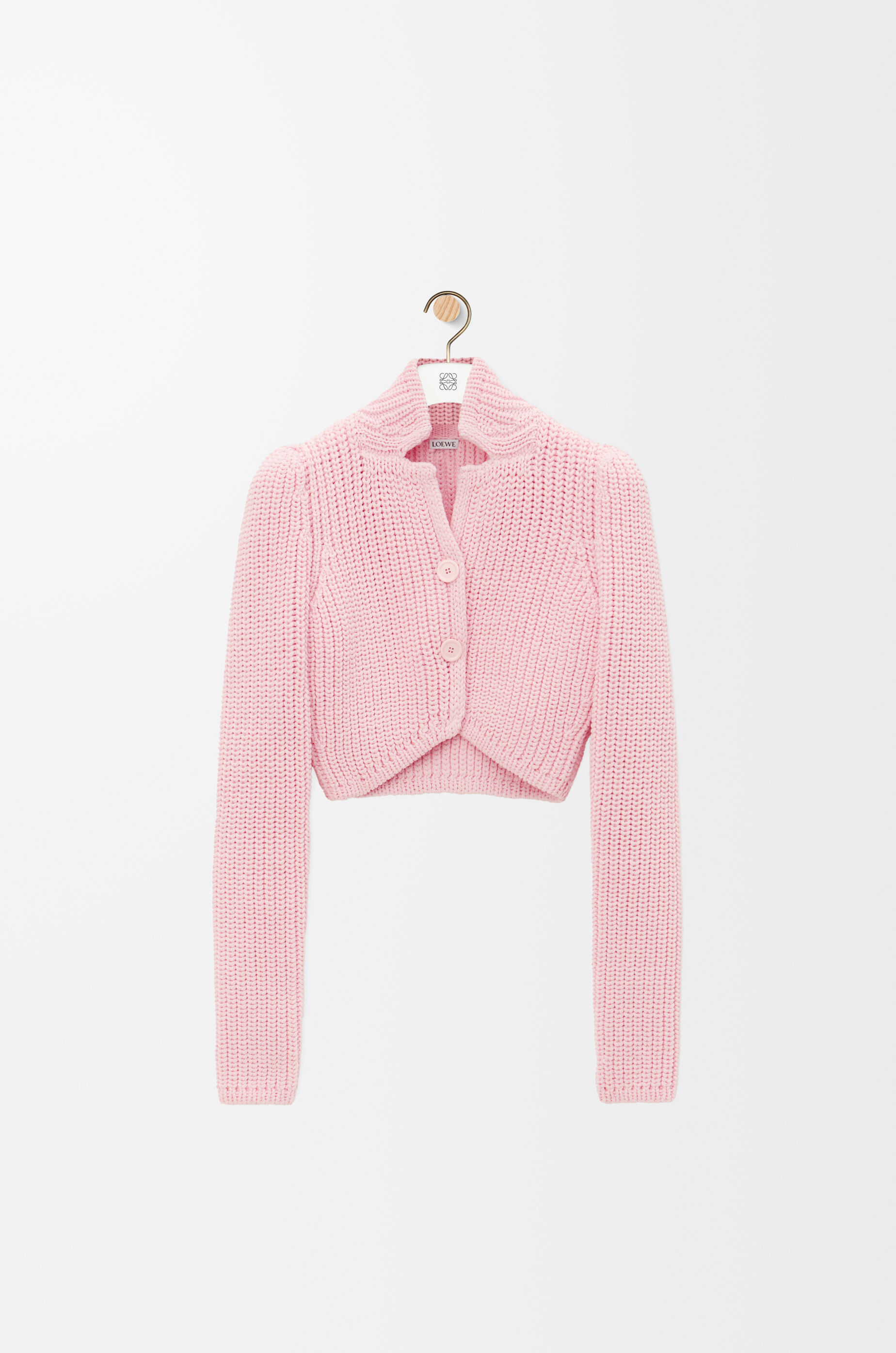 LOEWE Cropped cardigan In technical knit Pink