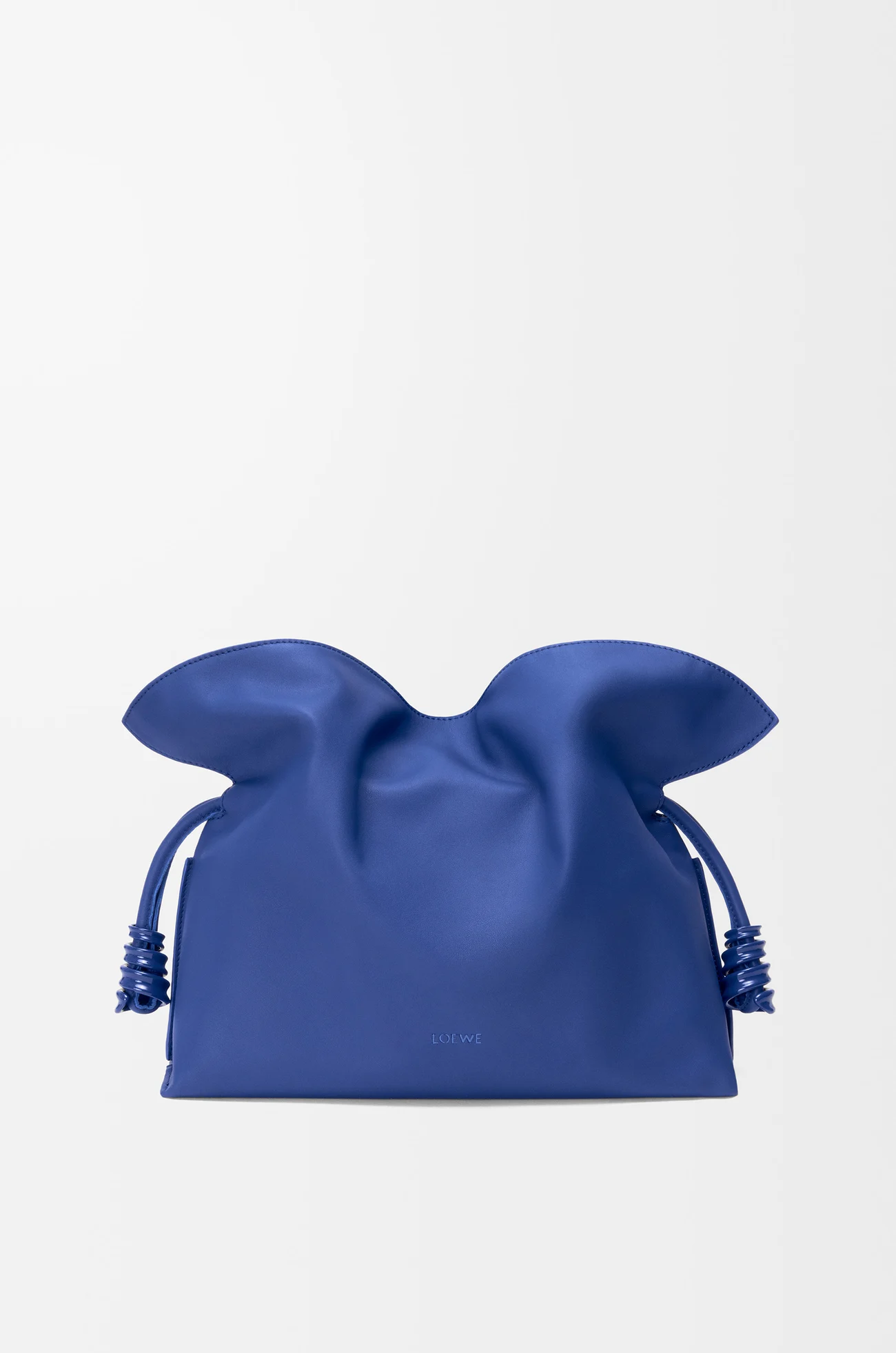 LOEWE Bolso Flamenco clutch Coil mediano en piel napa de ternera Azul Estelar