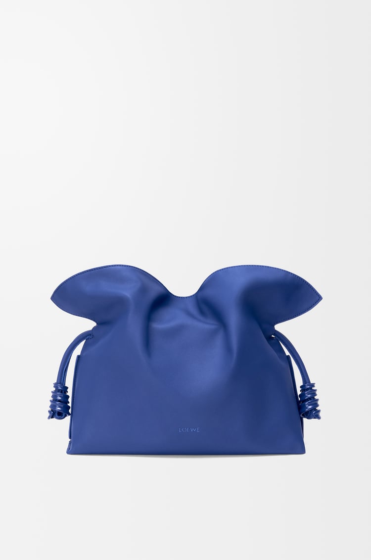 LOEWE Borsa clutch Coil Flamenco media in nappa di vitello Blu Stellare