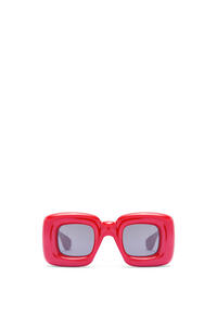 LOEWE Inflated rectangular sunglasses in acetate Lipstick