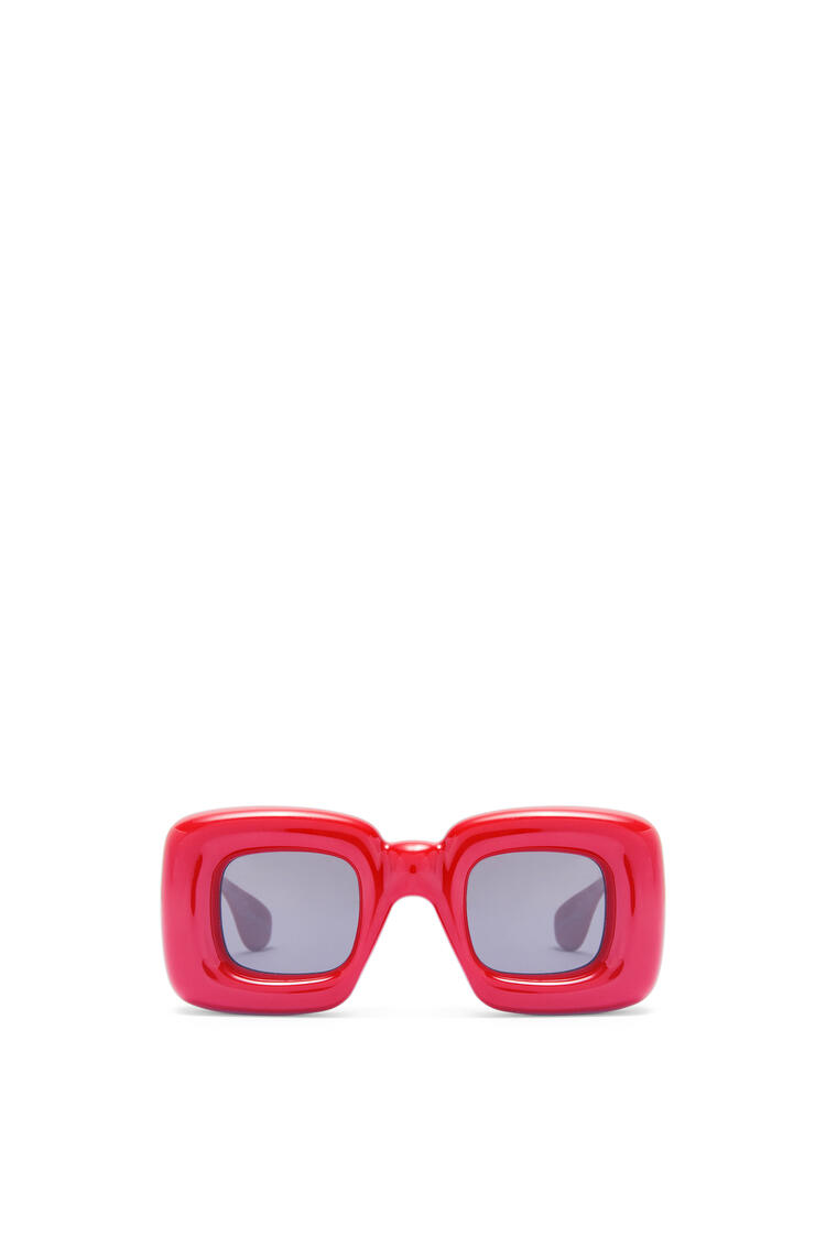 LOEWE Inflated rectangular sunglasses in nylon Lipstick
