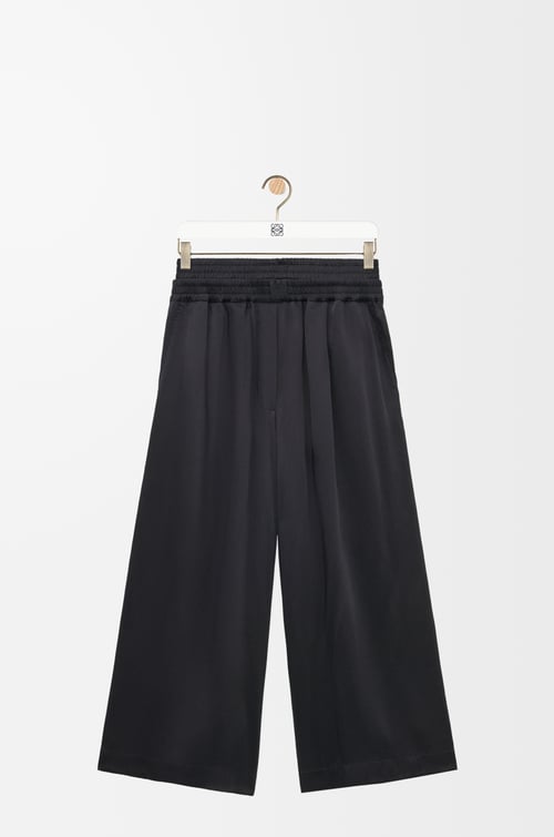 LOEWE クロップド トラウザーズ（レーヨン） ブラック