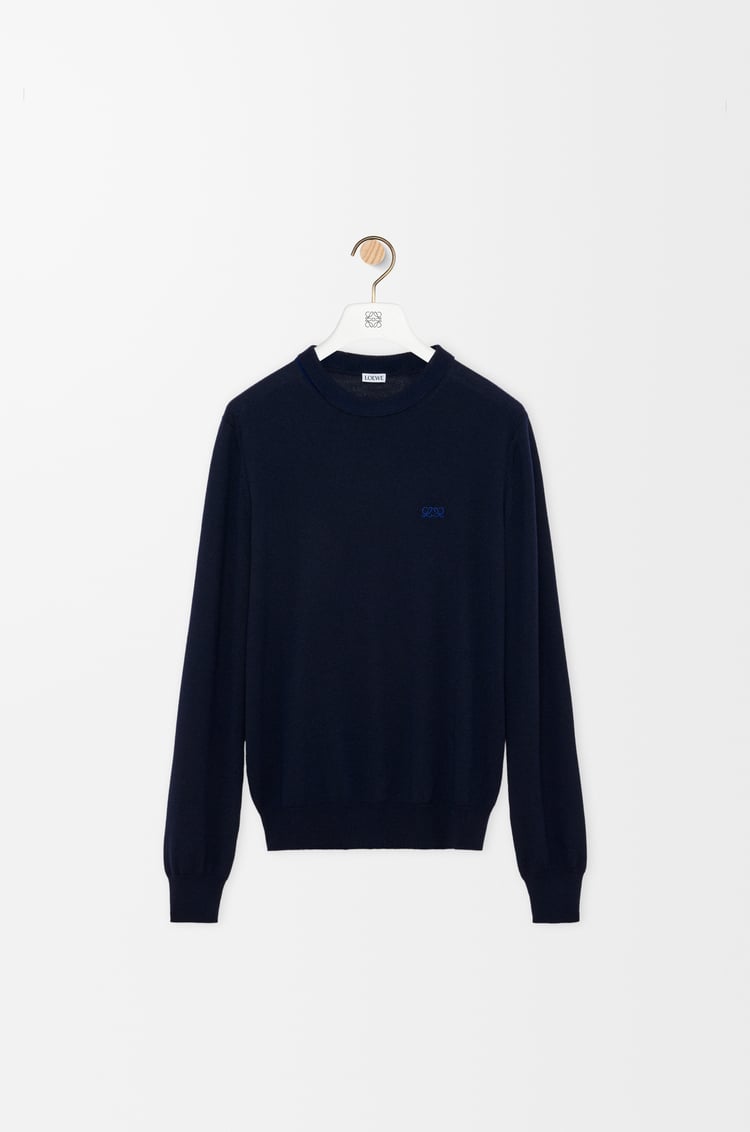 LOEWE Jersey en lana merina Azul Marino/Azul