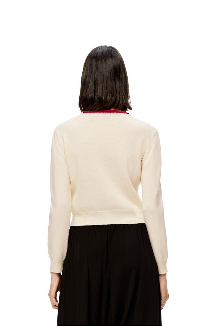 LOEWE Anagram cropped sweater in wool Soft White