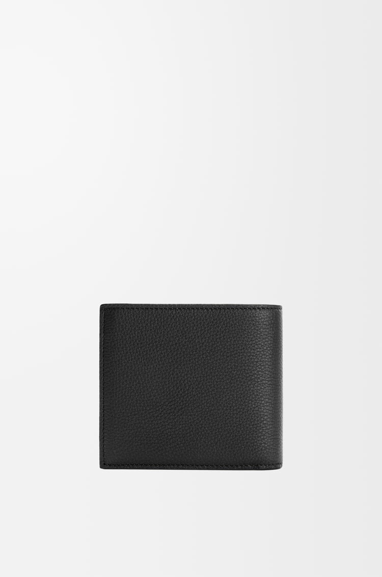 LOEWE 柔軟粒面小牛皮雙褶零錢夾 黑色