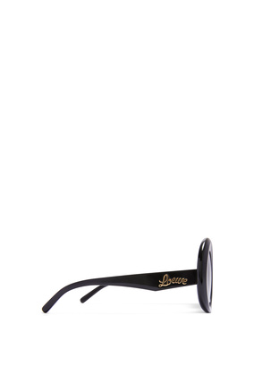 LOEWE Oversized round sunglasses in acetate Black plp_rd