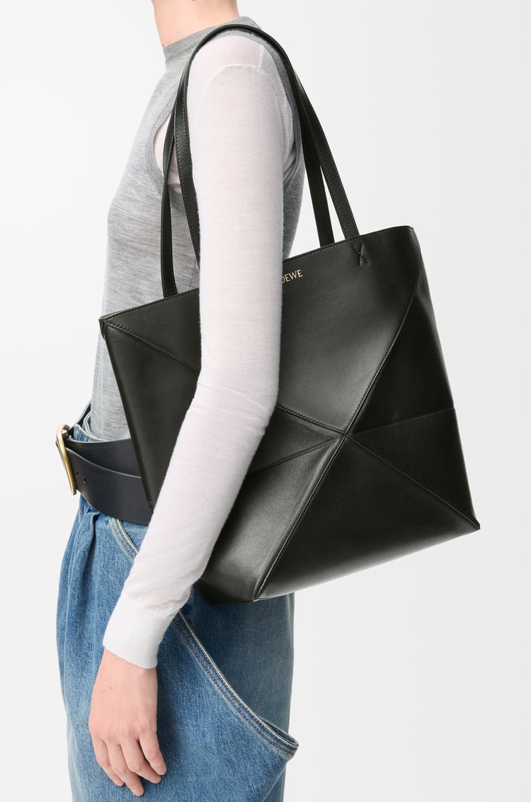 LOEWE パズルフォルド トート （シャイニーカーフ） ブラック