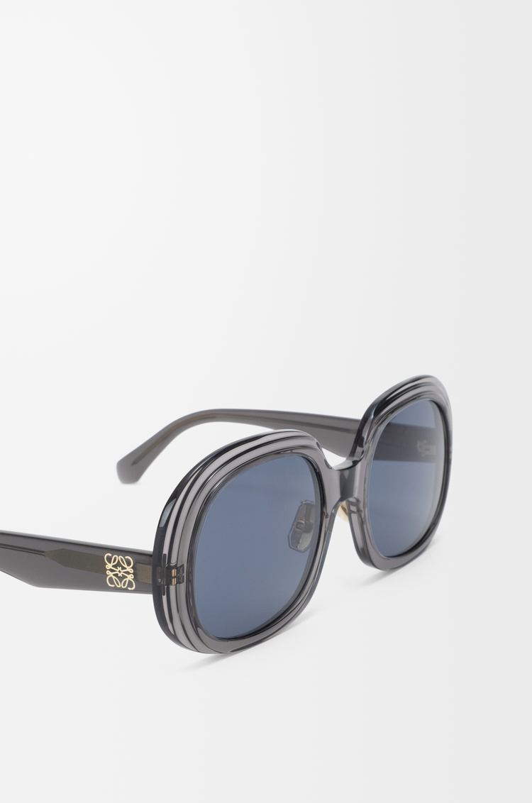 LOEWE Gafas de sol Mini Anagram Steps Square Transparent Asphalt
