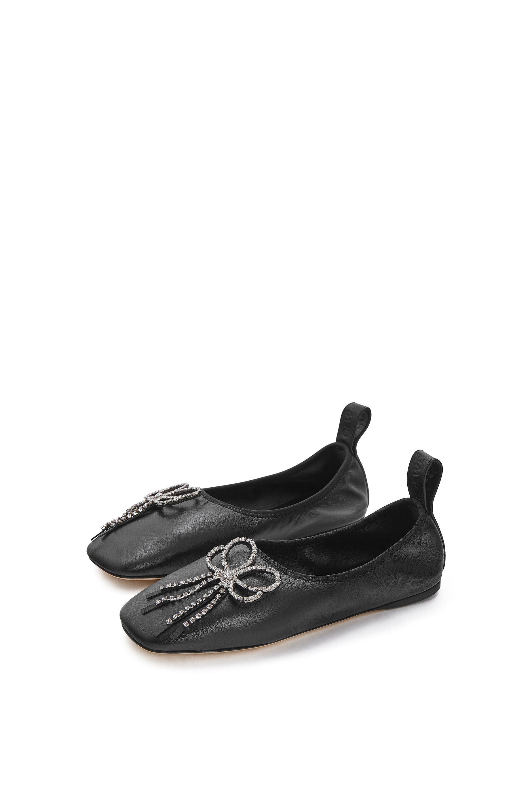 STRASSED BOW BALLERINA Black LOEWE