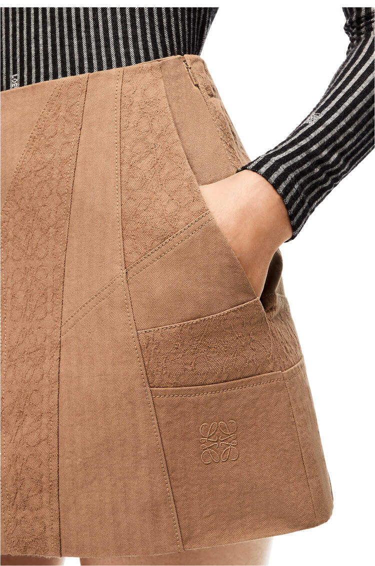 LOEWE Minifalda en patchwork de algodón Caramelo Dulce pdp_rd