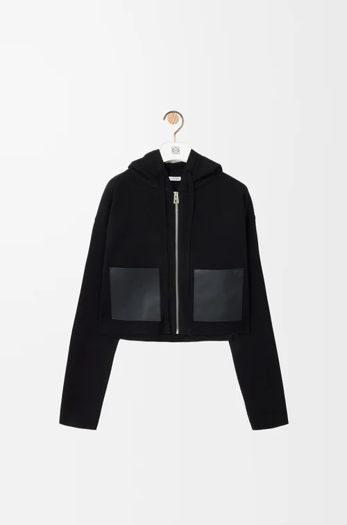LOEWE ジップアップ フーディー（ウール） ブラック