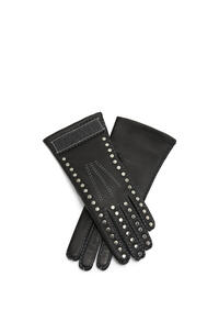LOEWE Studded gloves in deerskin Black