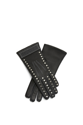 LOEWE Studded gloves in deerskin Black plp_rd