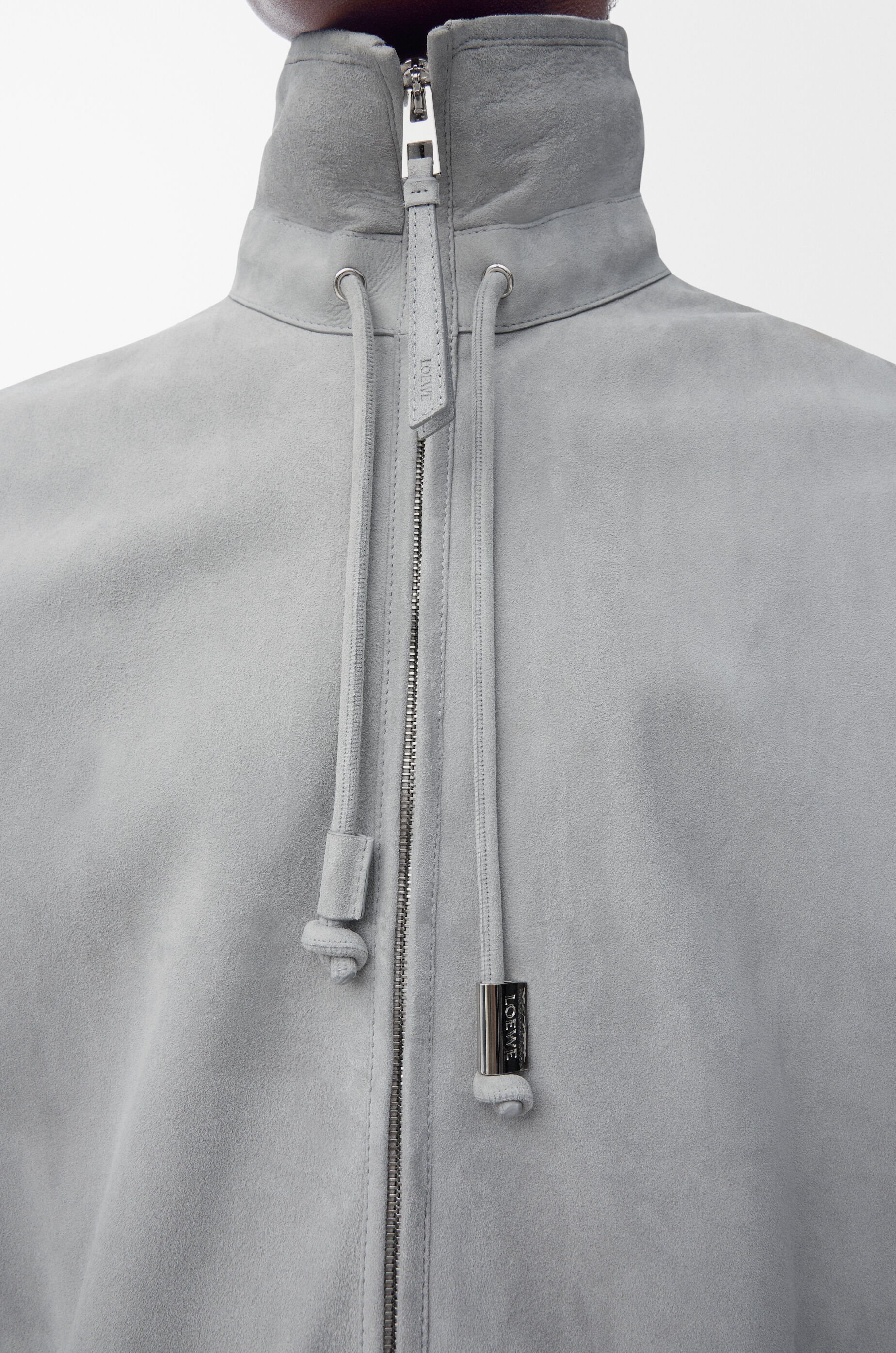 ジップアップ ジャケット（スエードラム） グレー - LOEWE