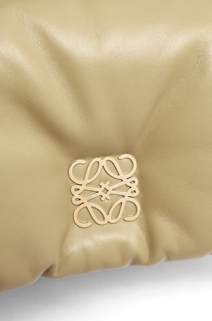 LOEWE Mini Puffer Goya bag in shiny nappa lambskin 黏土綠 plp_rd