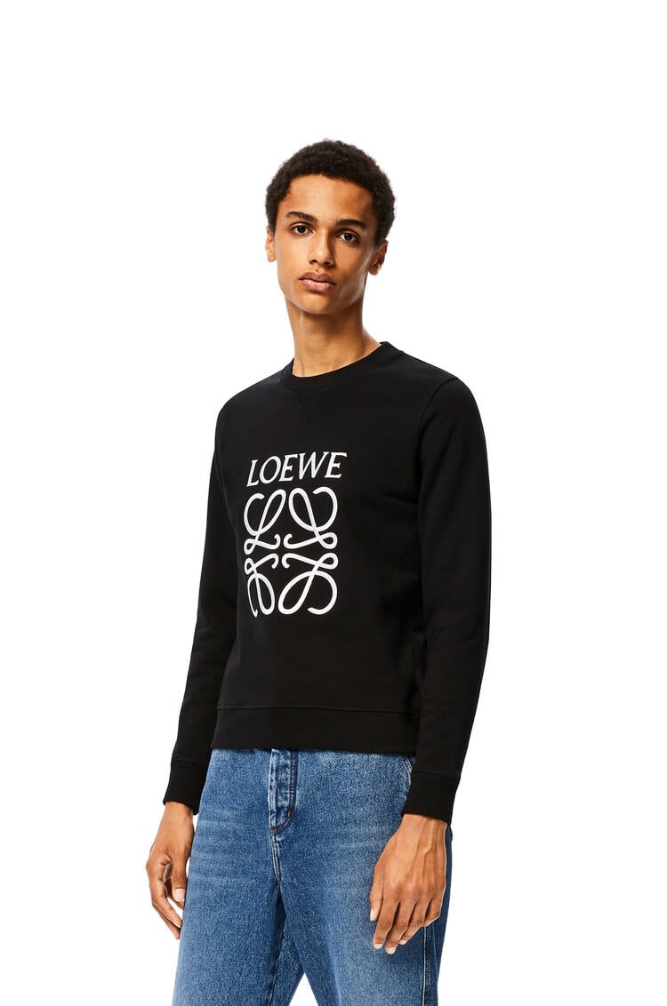 LOEWE Anagram embroidered sweatshirt in cotton Black