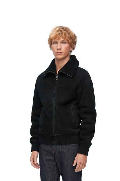 LOEWE Bomber jacket in shearling Black plp_rd