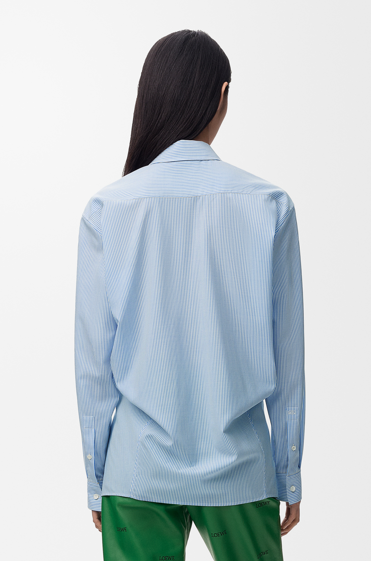 LOEWE Shirt in wool Blue/White