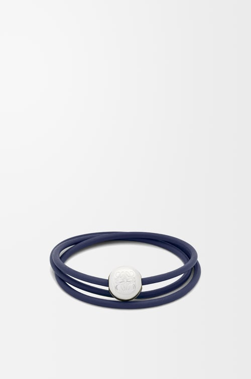 LOEWE Pebble bracelet in calfskin Abyss Blue