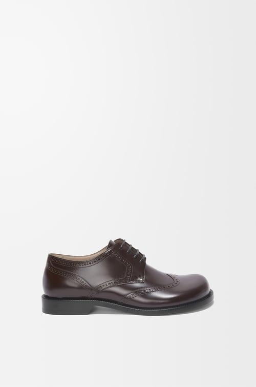 LOEWE Campo brogue derby in brushed calfskin Dark Brown plp_rd