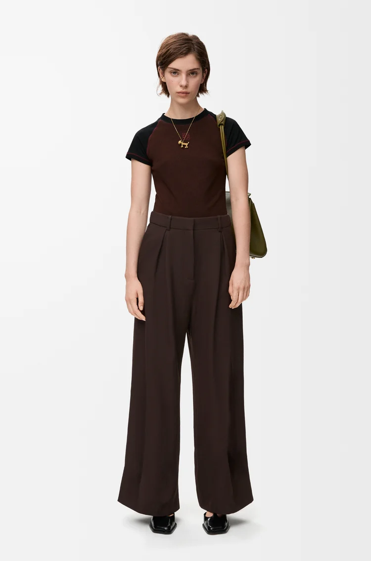 LOEWE Hose aus Wolle Braun