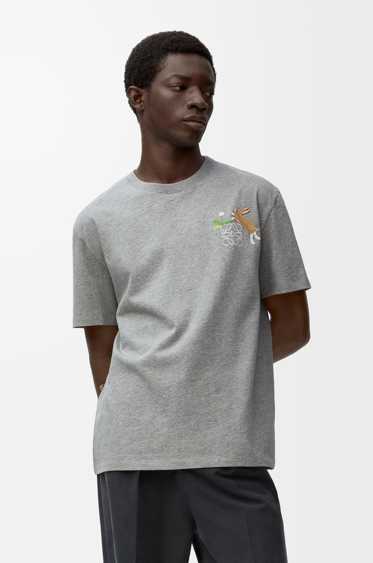 LOEWE Relaxed fit T-shirt in cotton Grey Melange