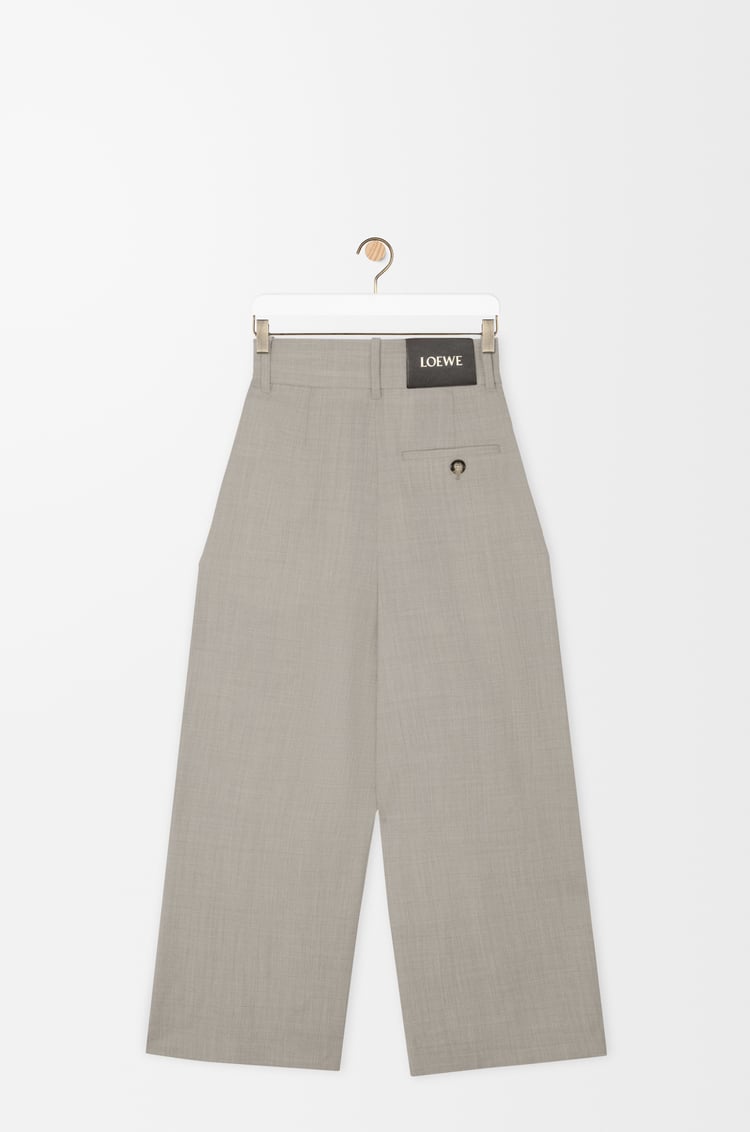LOEWE クロップド ラップ トラウザーズ（ウール） ライトベージュメランジェ