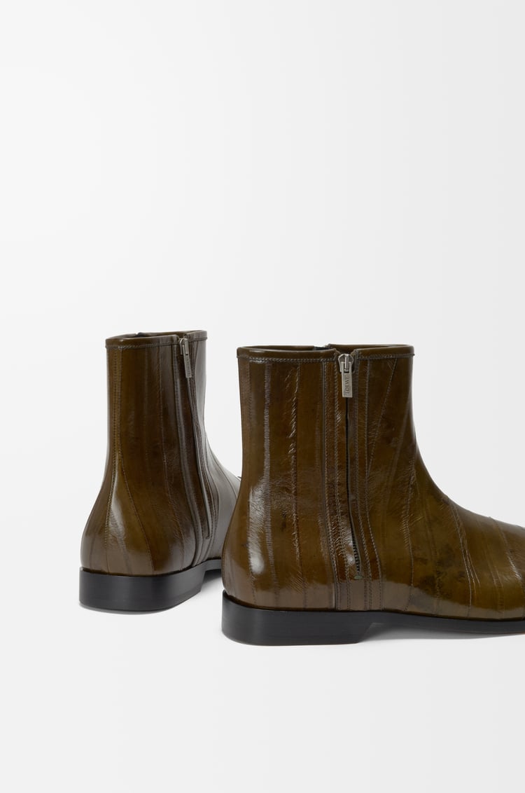 LOEWE Bobine ankle boot in hagfish Olive Green