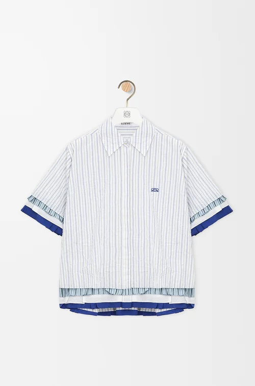 LOEWE ショートスリーブ シャツ（テクニカルコットン） ホワイト/マルチカラー