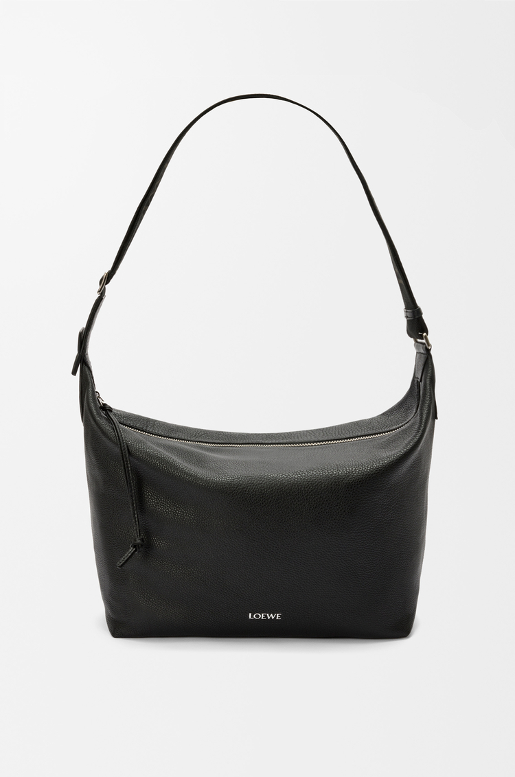 LOEWE Cubi crossbody bag in supple grained calfskin Black