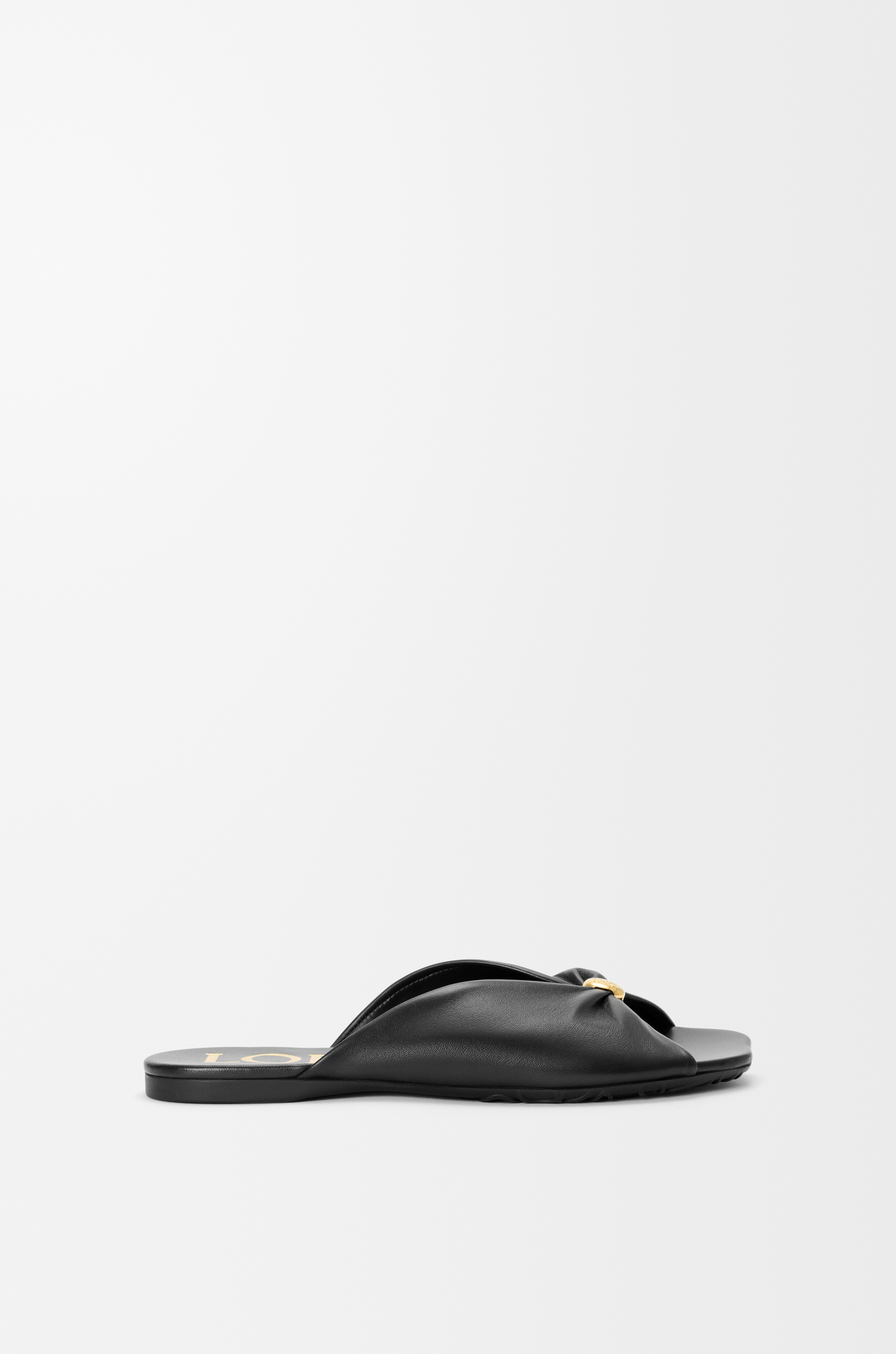LOEWE Pebble Soft slide in nappa lambskin Black