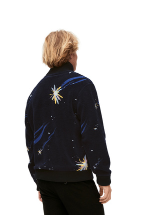 LOEWE Magical Sky fleece jacket in polyester Dark Blue/Multicolor