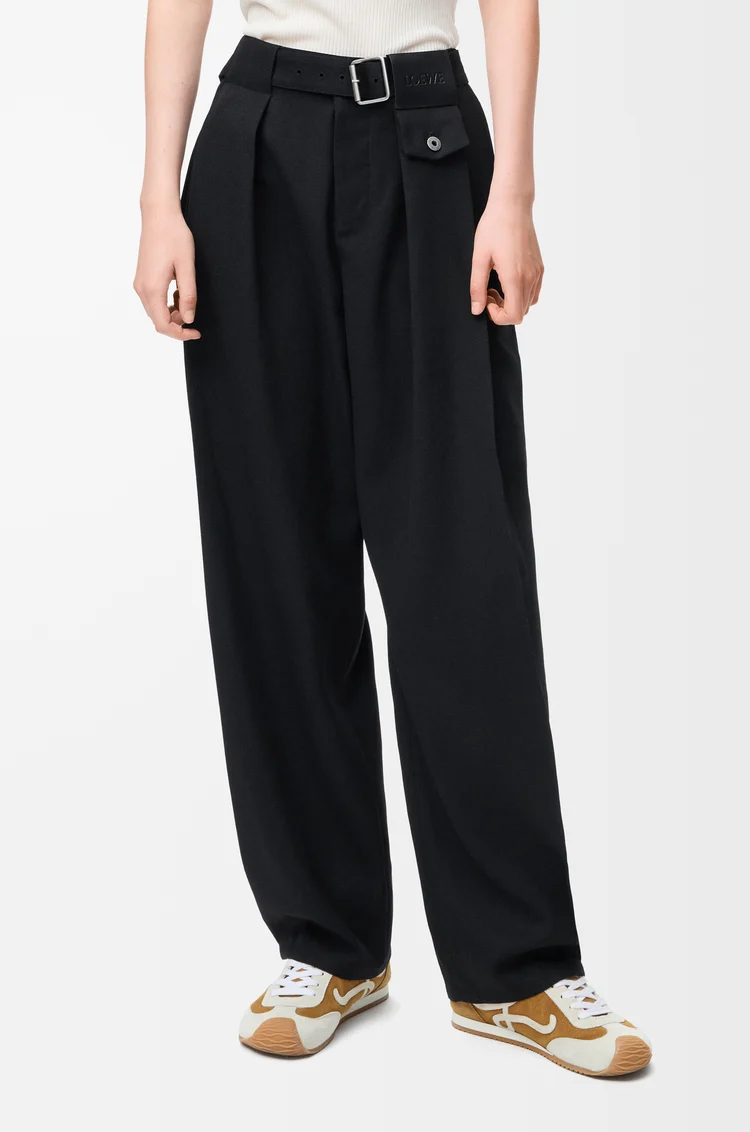 LOEWE 트라우저 - 울 블랙