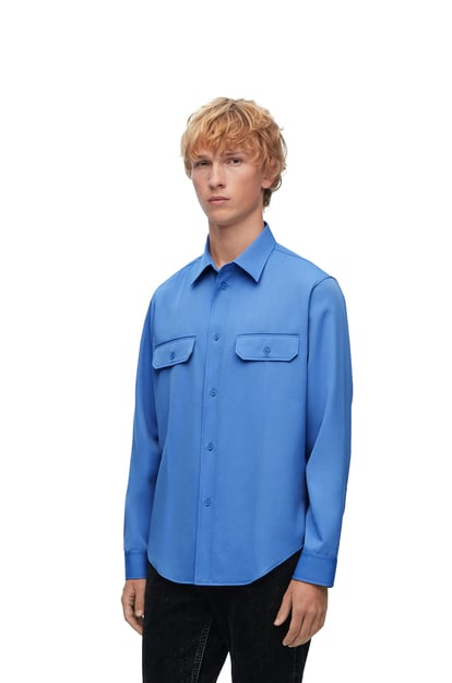 LOEWE Camisa en lana Azul Riviera plp_rd