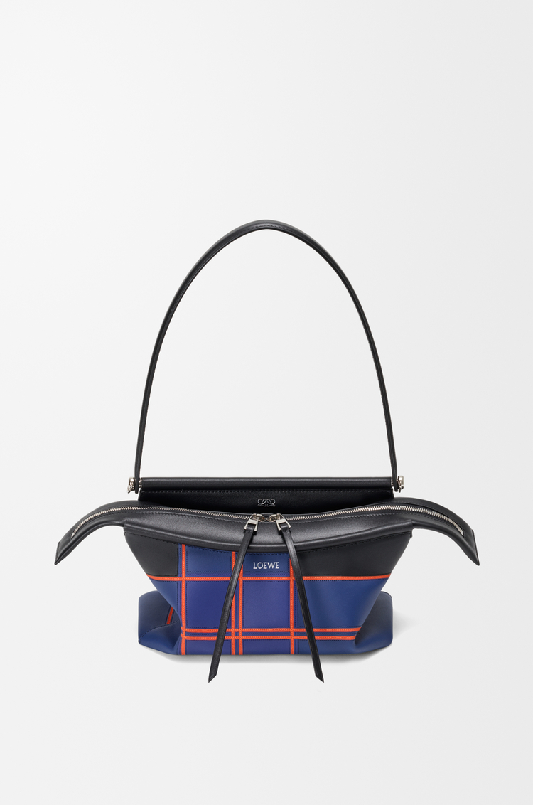 LOEWE Bolso Whisker pequeño con intarsia a cuadros Negro/Multicolor