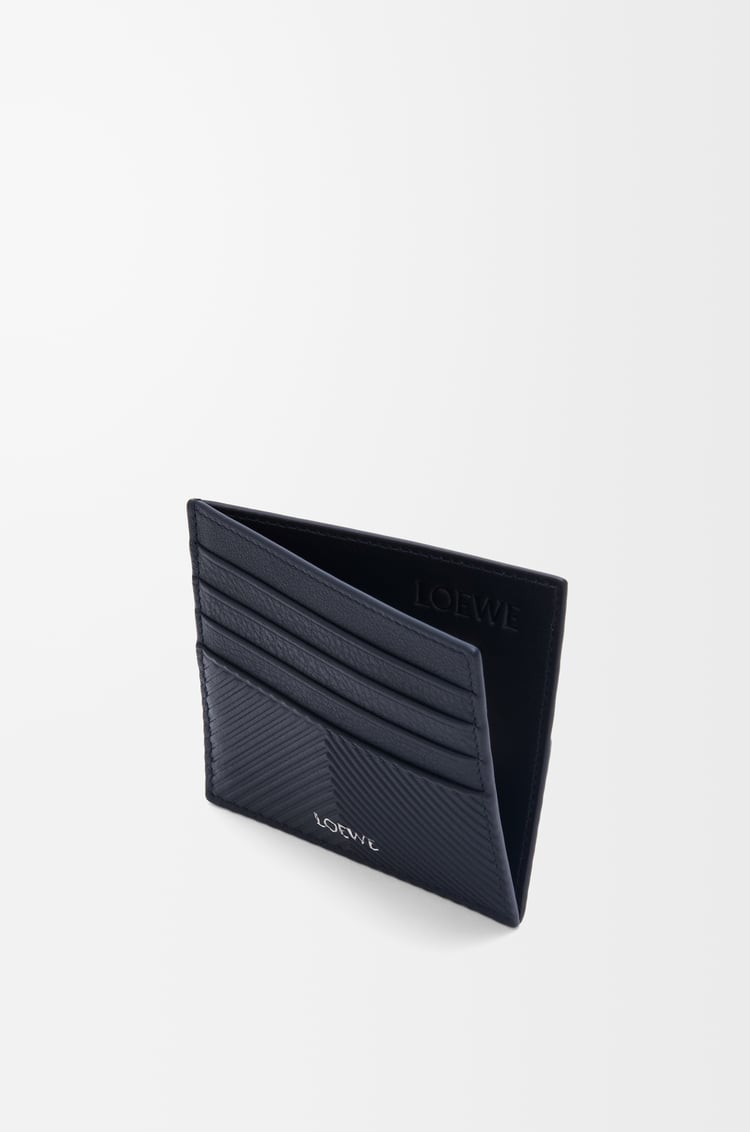 LOEWE Open cardholder in textured classic calfskin Deep Navy