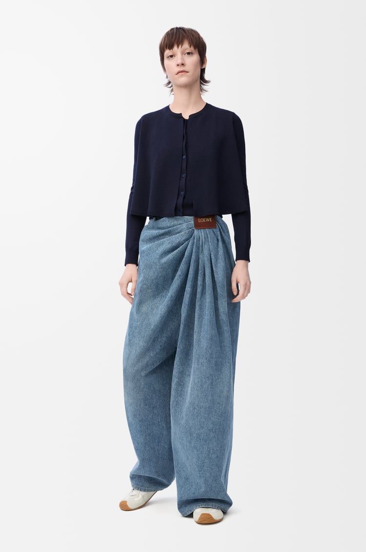 LOEWE Cardigan in wool Dark Navy Blue