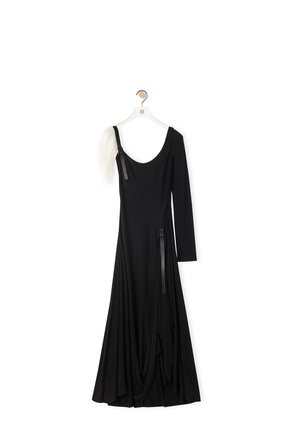 LOEWE Asymmetric dress in viscose Black