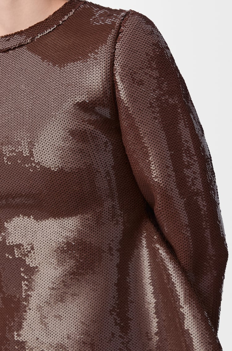 LOEWE Top in viscose blend Brown