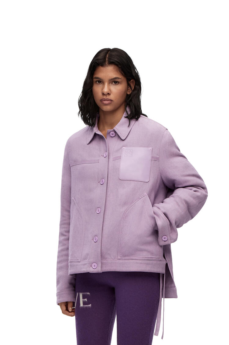 LOEWE Workwear jacket in linen blend Purple
