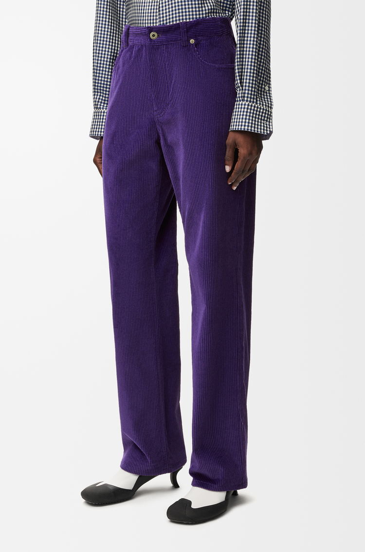LOEWE Pantalón en pana de algodón Morado