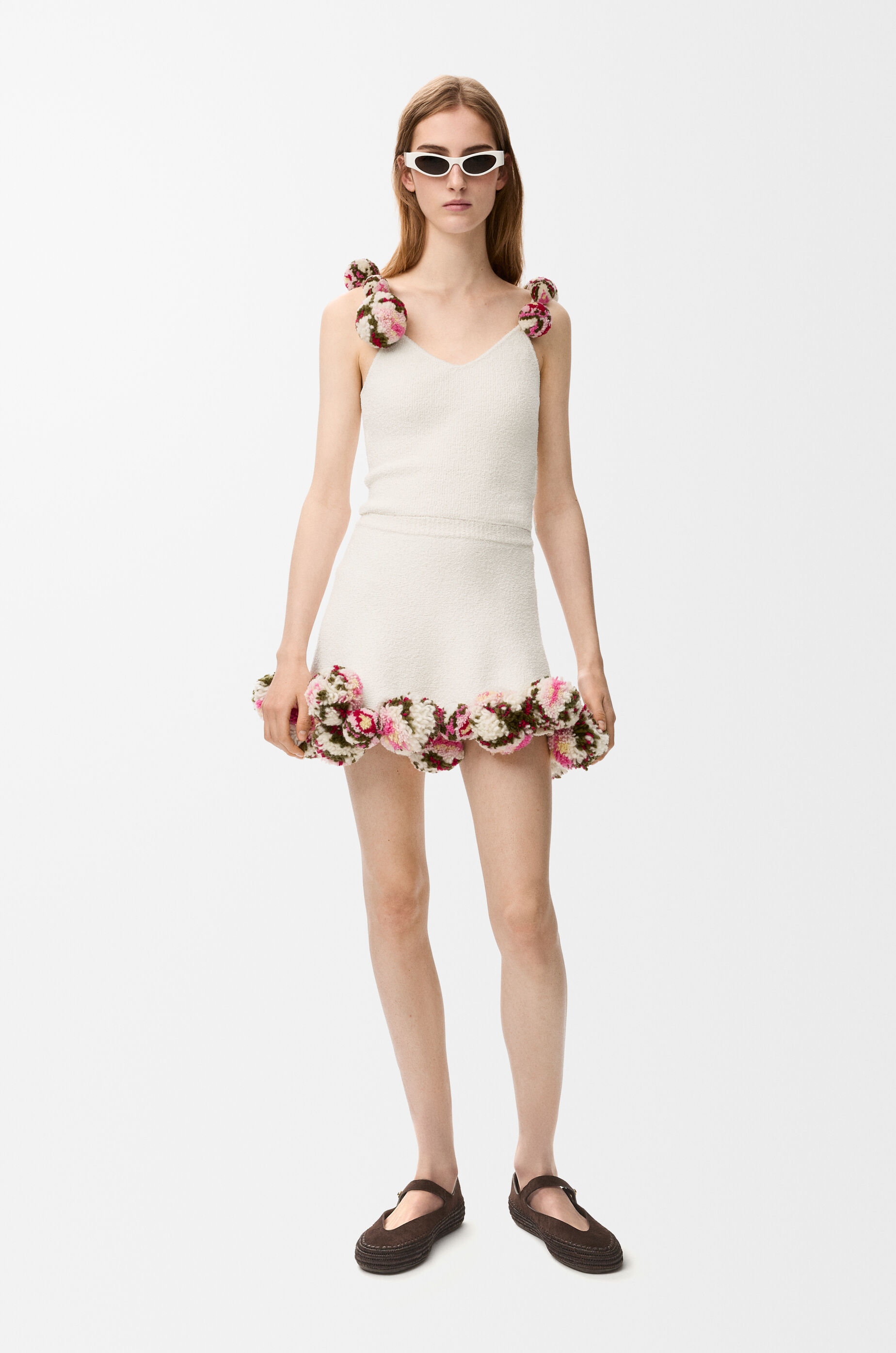 LOEWE Top in cotton blend White/Multicolor