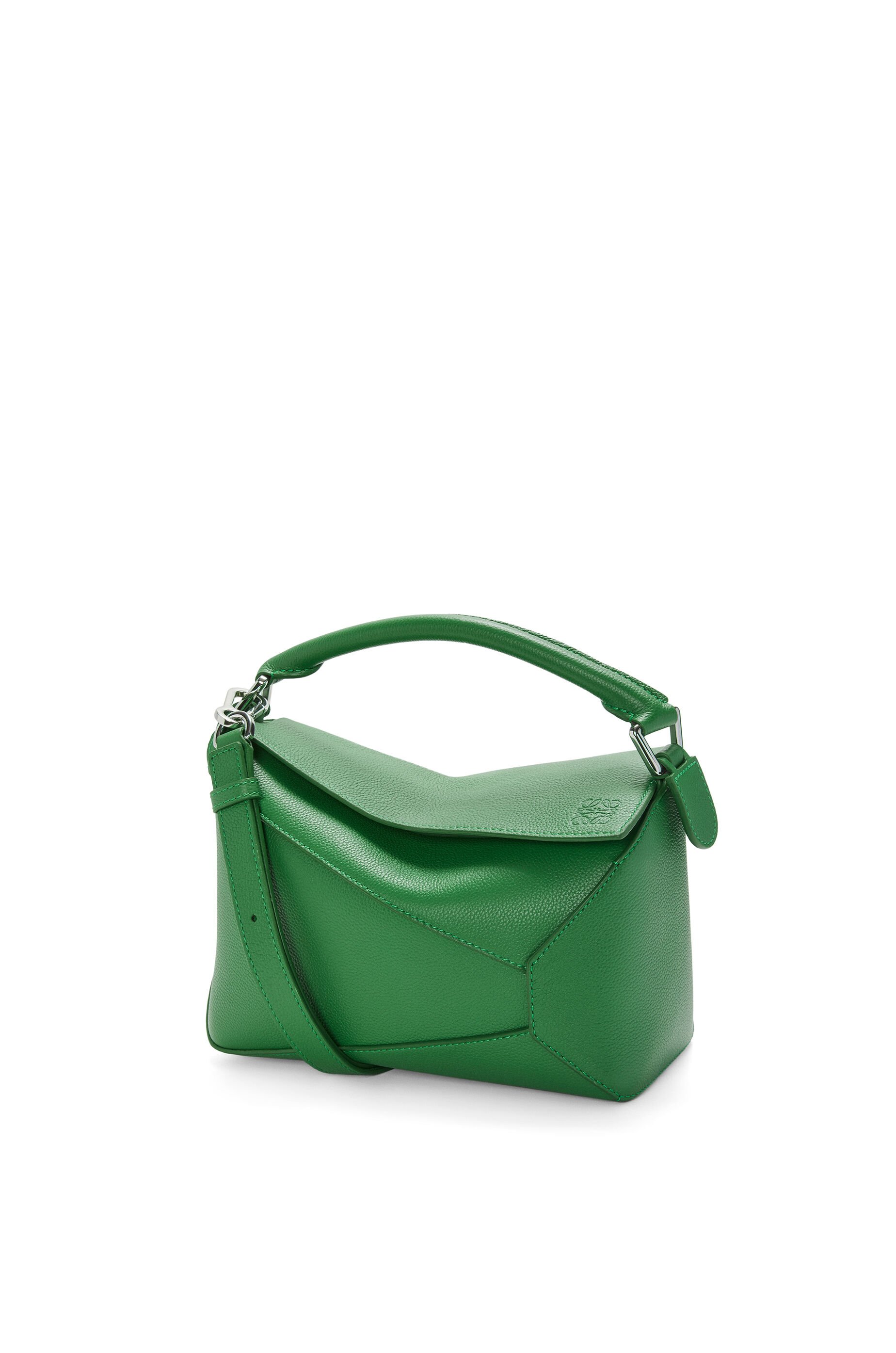 Small Puzzle bag in soft grained calfskin Tropical Green LOEWE