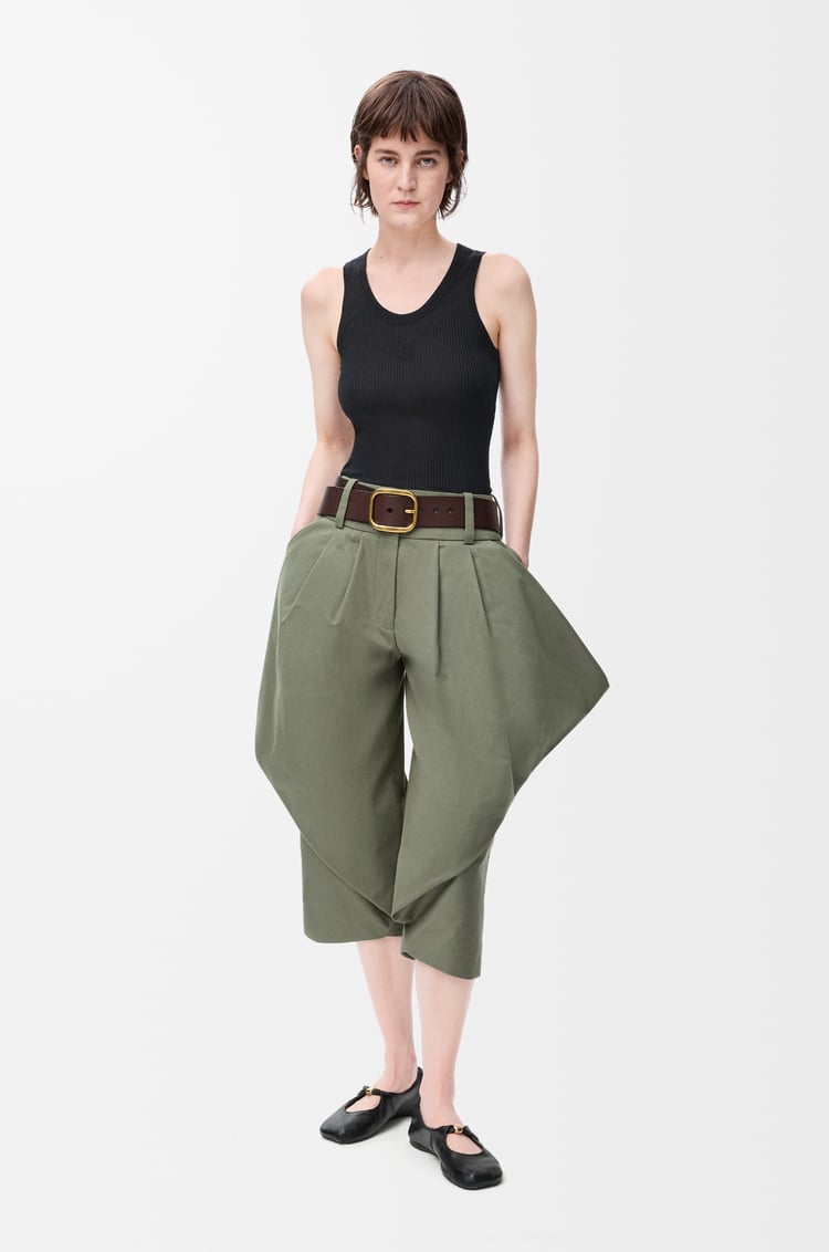 LOEWE Débardeur Anagram en soie Noir