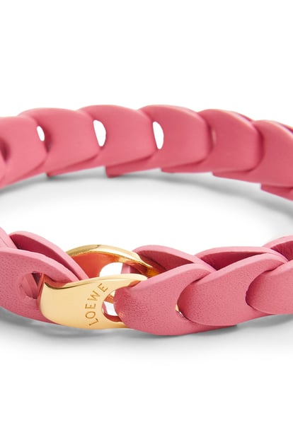 LOEWE Woven bracelet in calfskin Sunset Pink plp_rd