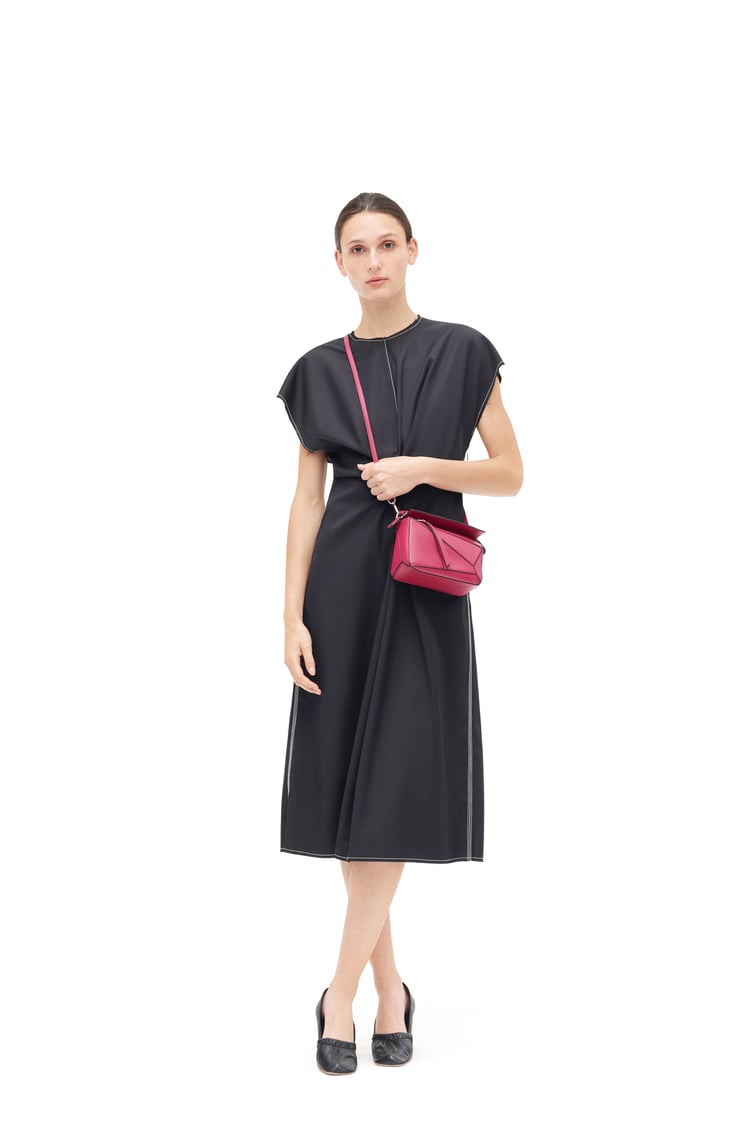 LOEWE Draped dress in cashmere Black