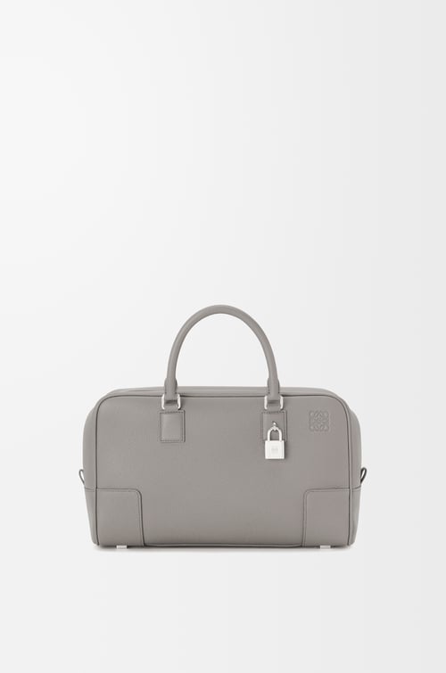 LOEWE Amazona 28 bag in soft grained calfskin Pearl Grey